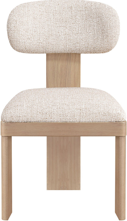 Timbra - Linen Textured Fabric Upholstered Dining Chair (Set of 2) - Natural Base