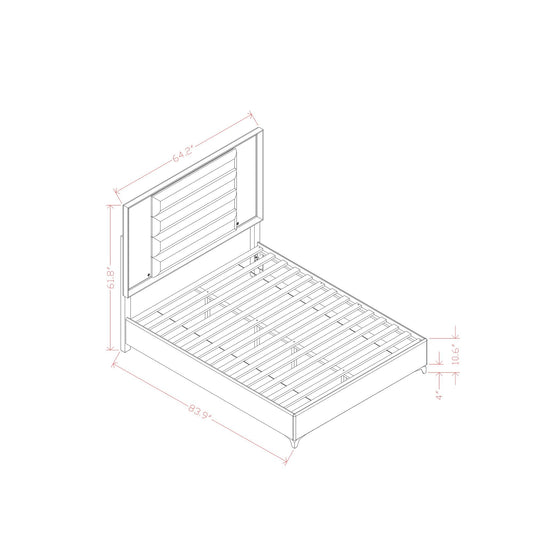 Star - 5 Pieces Bedroom Set Modern Design With LED