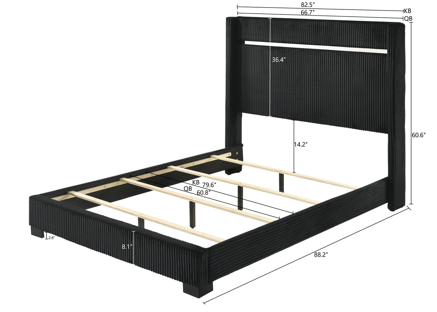 Gennro - Queen Bed - Black