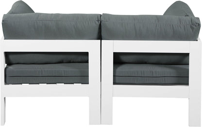 Nizuc - Outdoor Patio 2 Seat Modular Sofa With White Frame