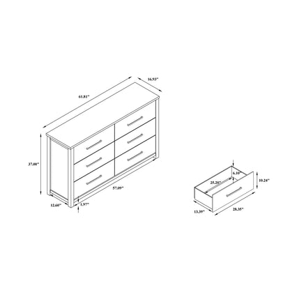 Avery - Dresser, Spacious Drawers, Block Feet - Beige