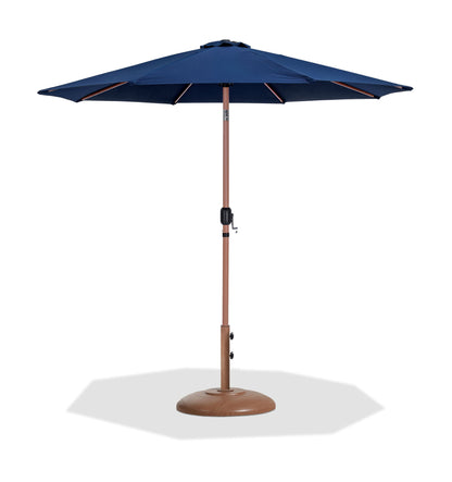 Fiji - Aluminum Patio Umbrella With Round Teak Base