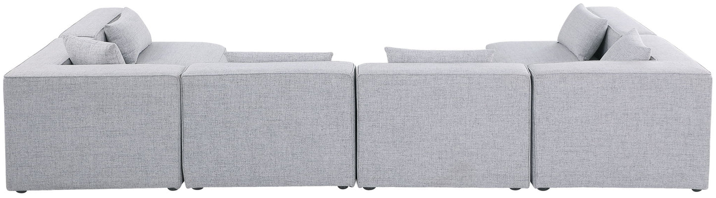 Cube - Linen 6 Piece Modular Armless Sectional