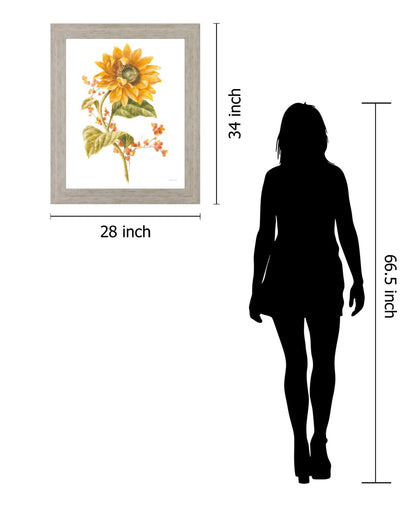 Golden Sunburst - 28" x 34" Framed Wall Art