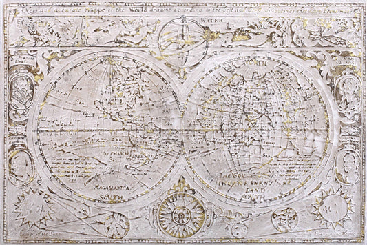 Hand Painted Textured Canvas 32 X 48