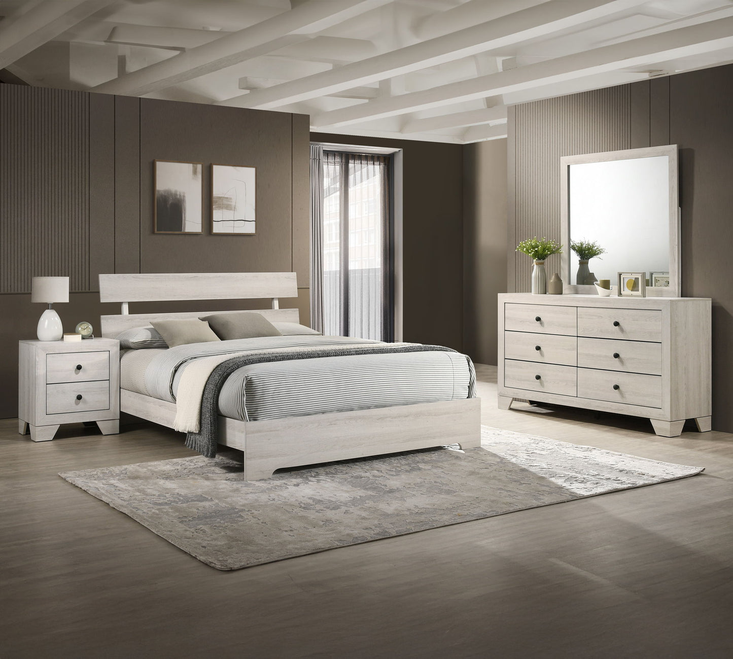 Atticus - Queen 4 Piece Bedroom Set - White