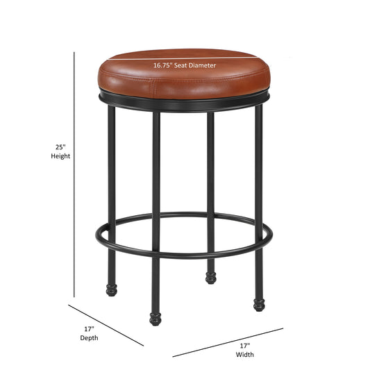 Michael - Backless Counter Height Stool - Caramel