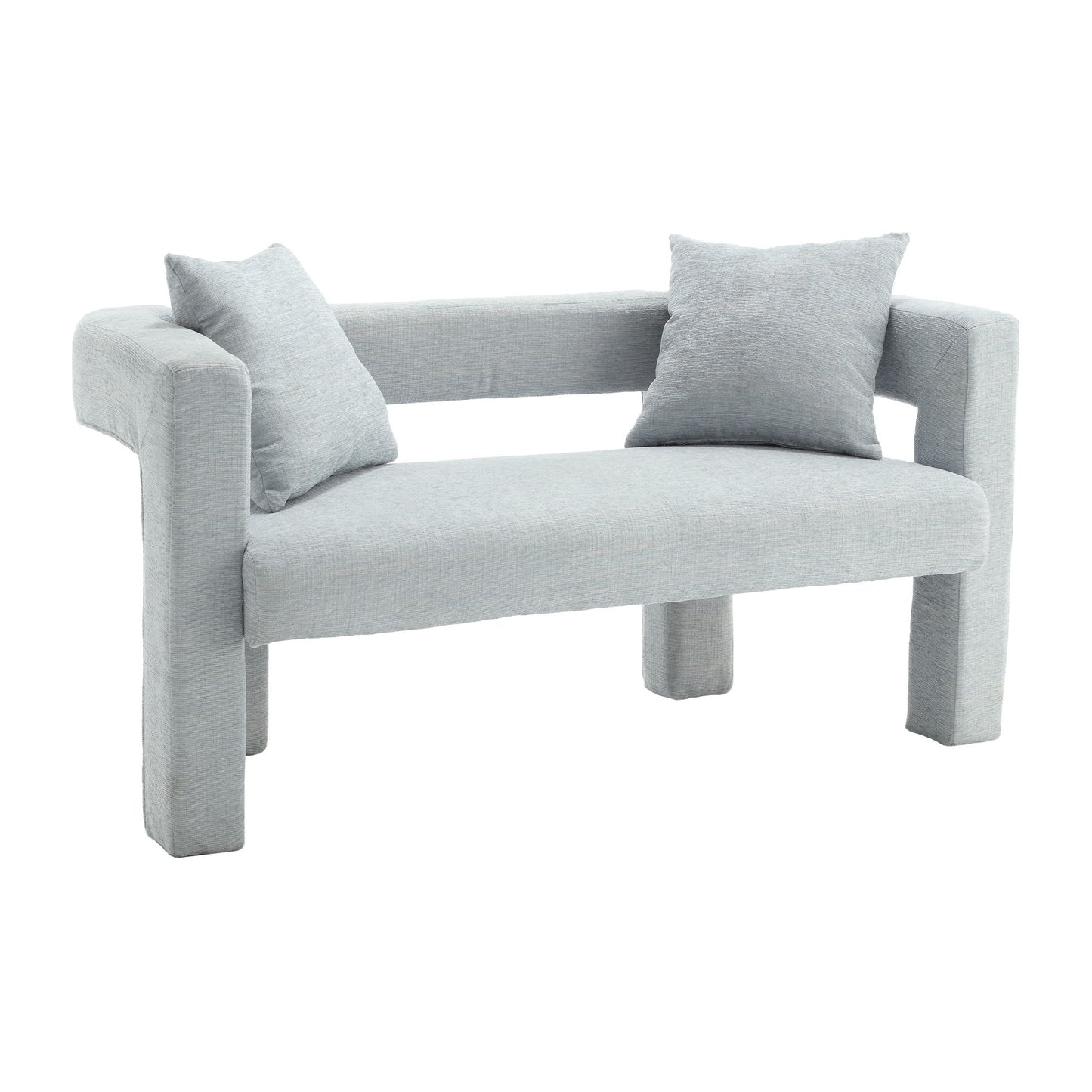 Modern Loveseat Sofa, Comfy Upholstered 2 Seater