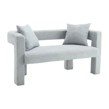 Modern Loveseat Sofa, Comfy Upholstered 2 Seater