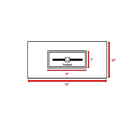 Propane / Gas Outdoor Fire Pit Table Durable Construction