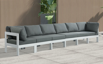 Nizuc - Outdoor Patio 6 Seat Modular Sofa With White Frame