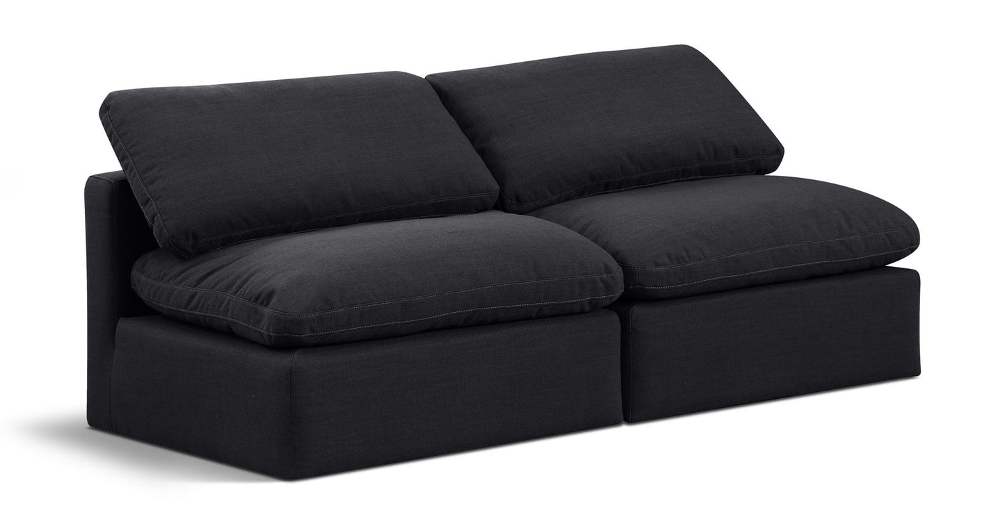 Indulge - Linen 2 Seat Modular Armless Sofa