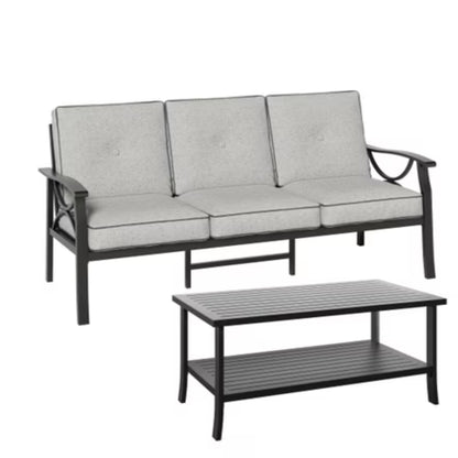 Patio Furniture Set With Coffee Table And Cushions For Backyard