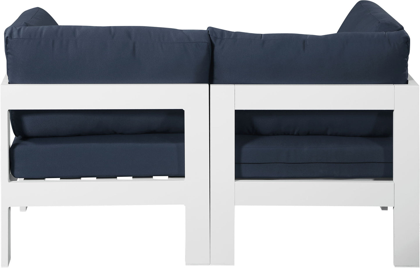 Nizuc - Outdoor Patio 2 Seat Modular Sofa With White Frame