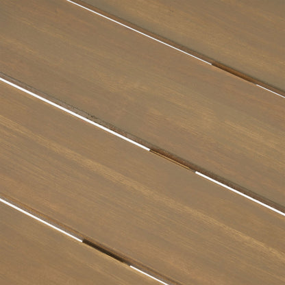 Outdoor 3 Piece Picnic Dining Set - Gray / Rustic Metal