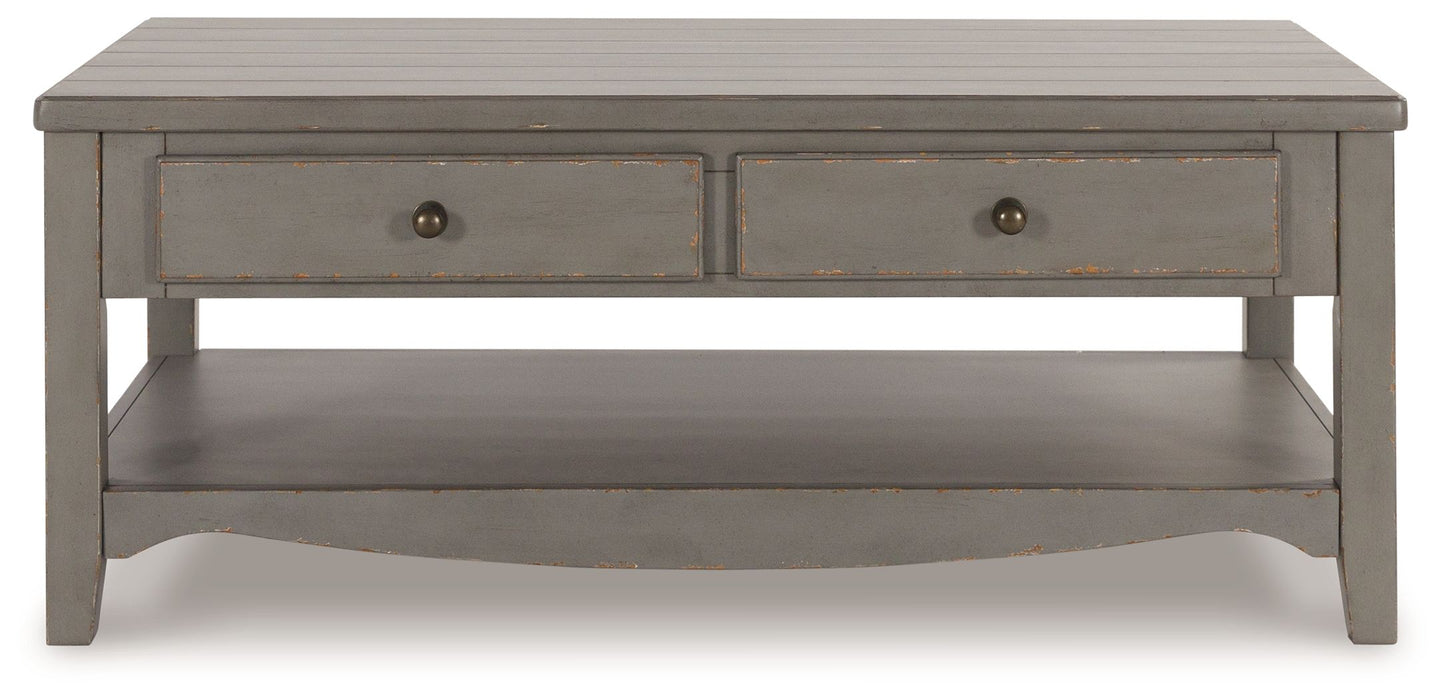 Charina - Rectangular Cocktail Table - Antique Gray