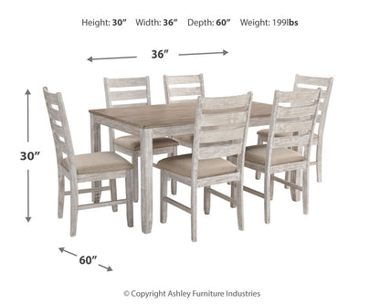 Skempton - Dining Room Table Set (Set of 7) - White