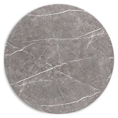 Glinari - Round Dining Room Table - Taupe / Black