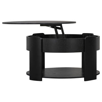 Round Lift Top Coffee Table With Hidden Storage