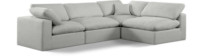 Comfy - 4 Piece Linen Fabric Modular Armless Sectional