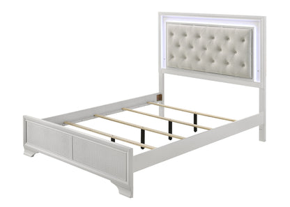 Lyssa - Queen 5 Piece Bedroom Set - Oat / Frost