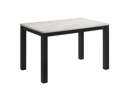Resia - 5 Piece Dining Room Set - White / Black