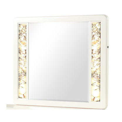 La Pierre - Rectangular Mirror & LED Lighting Panels - Beige