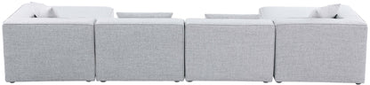 Cube - Linen 6 Piece Modular Double Chaise Sectional