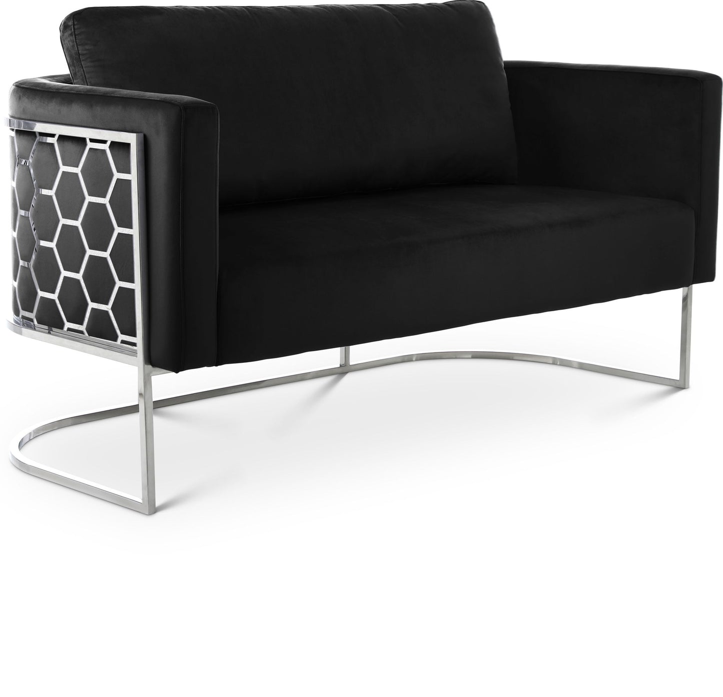 Casa - Loveseat with Chrome Legs