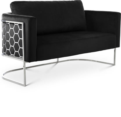 Casa - Loveseat with Chrome Legs