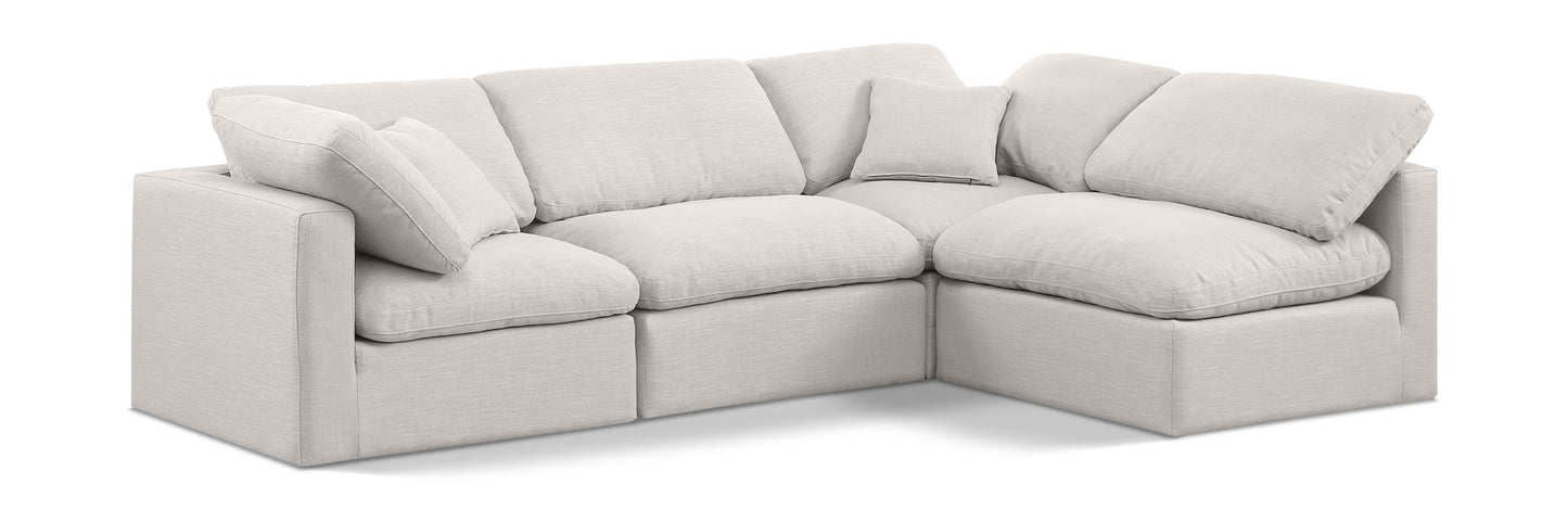 Indulge - Linen 4 Piece Modular Sectional