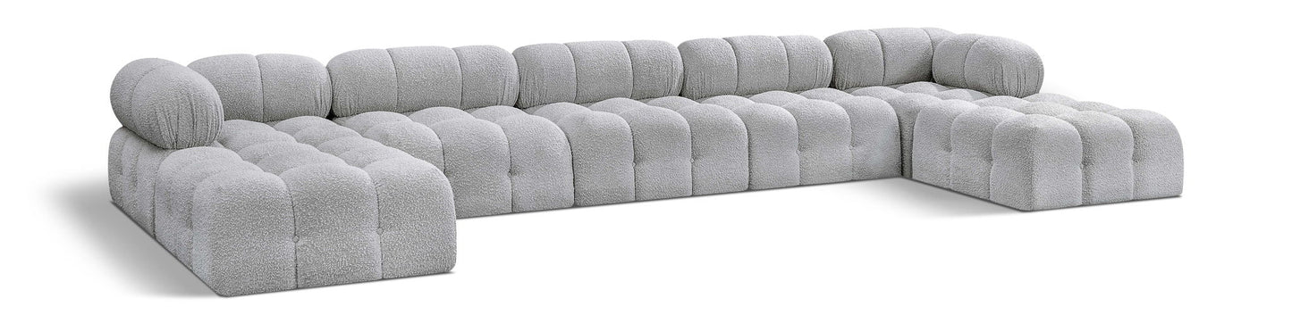 Ames - 7 Piece Fabric Modular U-Shaped Sectional