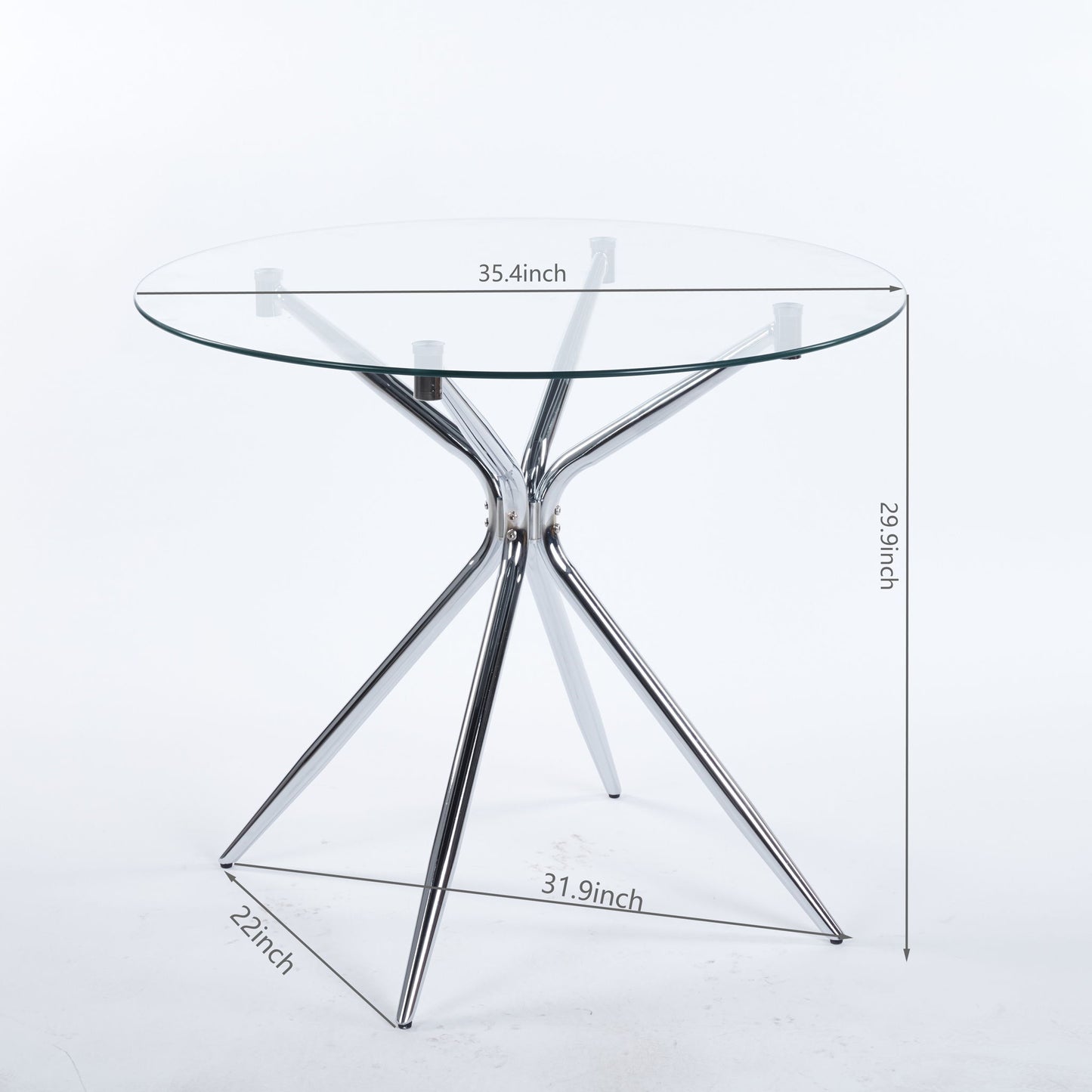 Compact Dining Table With Glass Top