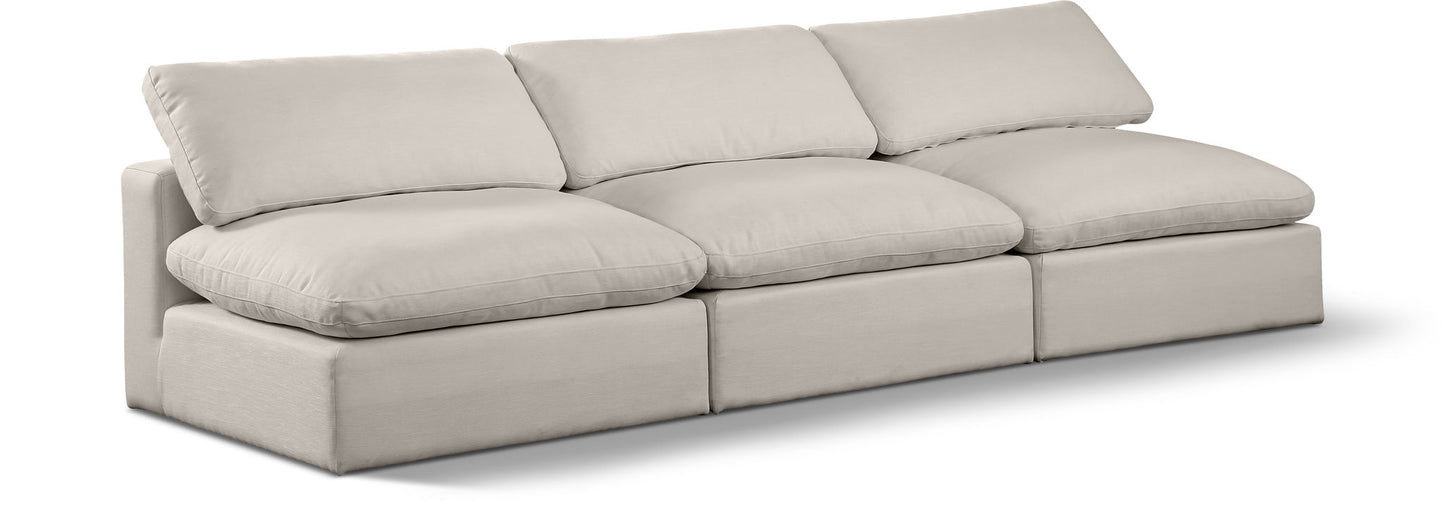 Comfy - Linen Modular Armless Sofa 3 Seats