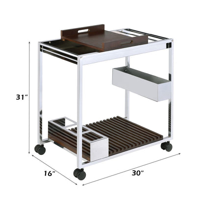 Lisses - Serving Cart - Chrome