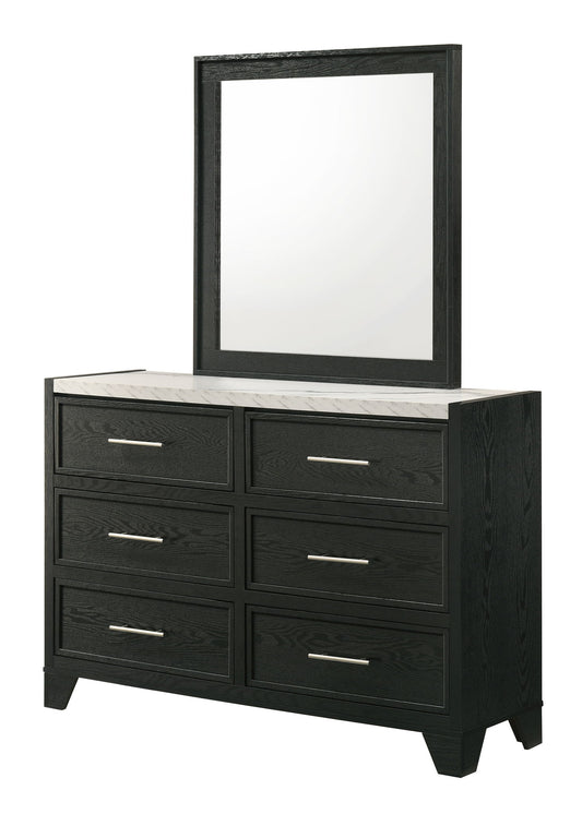 Lamar - Dresser & Mirror- Black