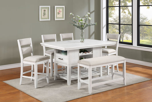 Wendy - 6 Piece Dining Room Set - White