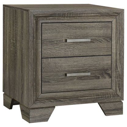 Funston - 2 Drawer Nightstand - Brown Oak