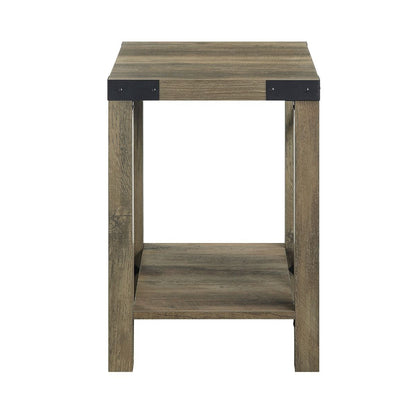 Abiram - End Table - Rustic Oak