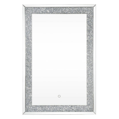Noralie - 47" Accent Mirror With LED - Mirrored & Faux Diamonds