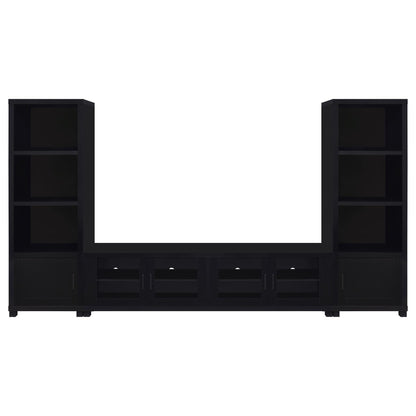 Arnaud - 3 Piece TV Stand Set With Storage - Black