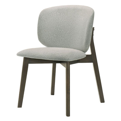 Mallin - Side Chair (Set of 2) - Gray Chenille & Walnut