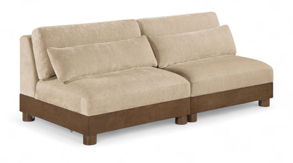 Turin - Chenille Fabric Upholstered Modular Sectional - Beige
