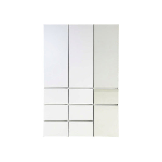 Elise - Modular Closet System With Mirror - White - Wood