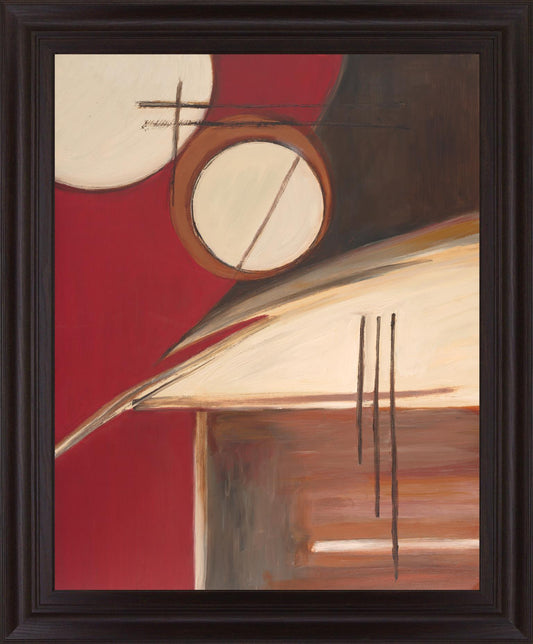 Crimson Orbit - 28" x 34" Framed Wall Art