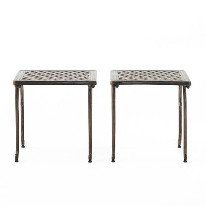 Laughlin - Traditional Style Cast End Table Set - Antique Espresso