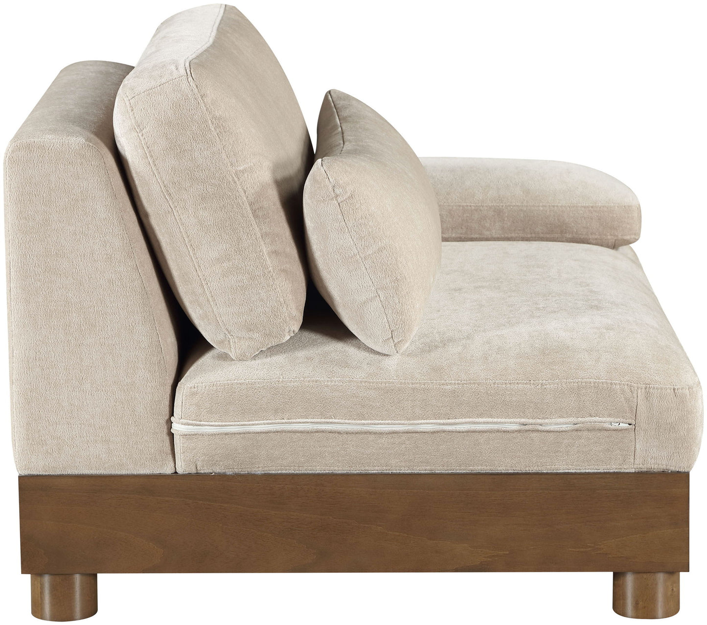 Turin - Fabric Upholstered Modular Arm Chair - Taupe