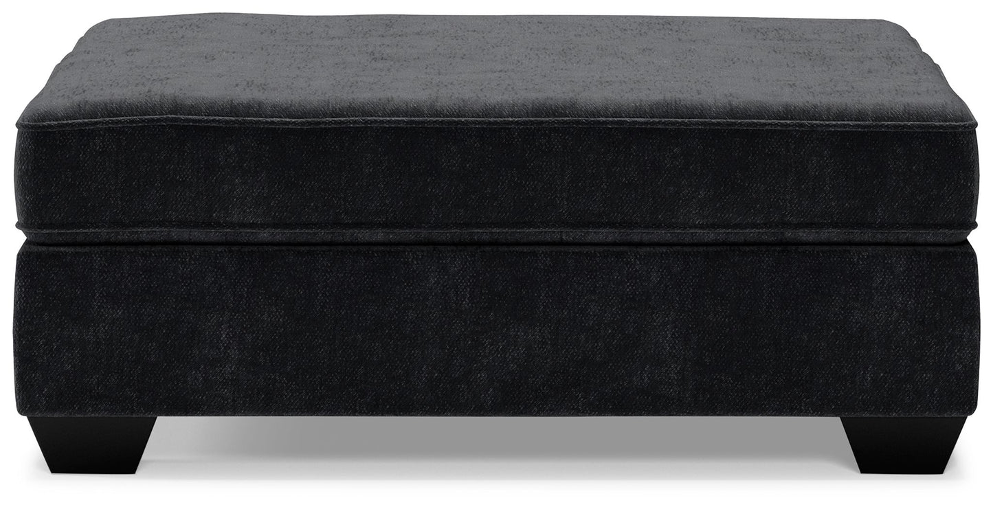 Lavernett - Oversized Accent Ottoman - Charcoal