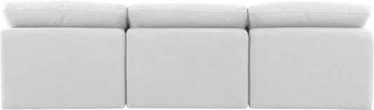 Indulge - Linen 3 Piece Modular Armless Sofa - White