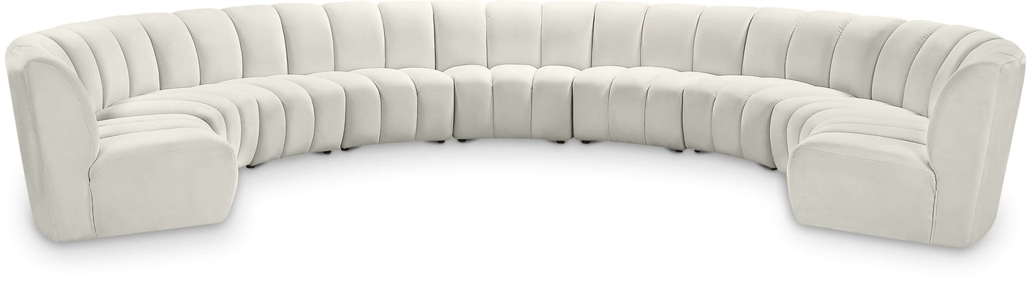 Infinity - 9 Piece Velvet Modular Sectional